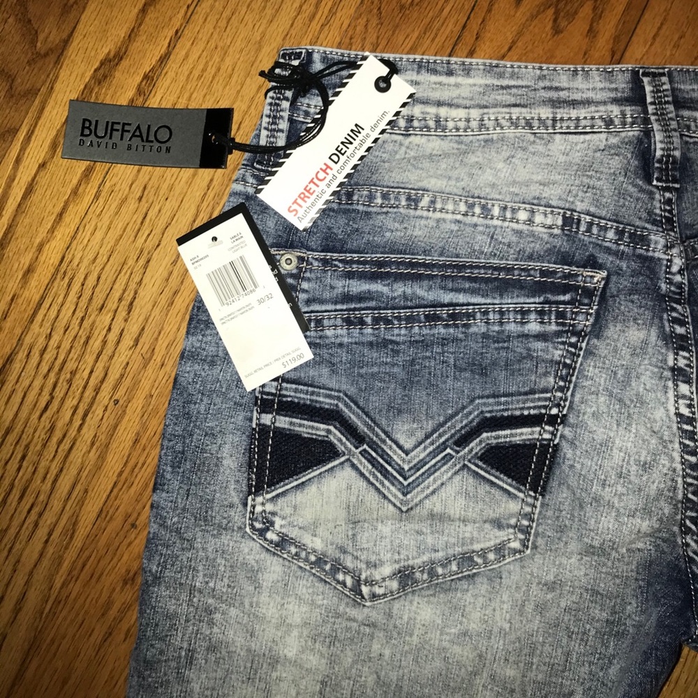 NWT BUFFALO ASH-X SLIM STRAIGHT LEG JEANS 30X32 - Picture 5 of 8